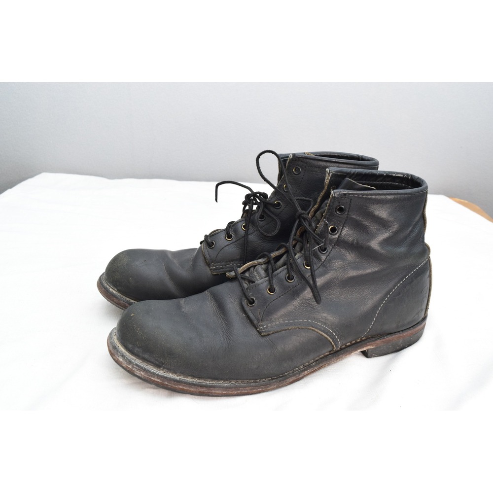 Red Wing Beckman 9014 Boots 11 Black Leather Round Toe Mens Heritage USA